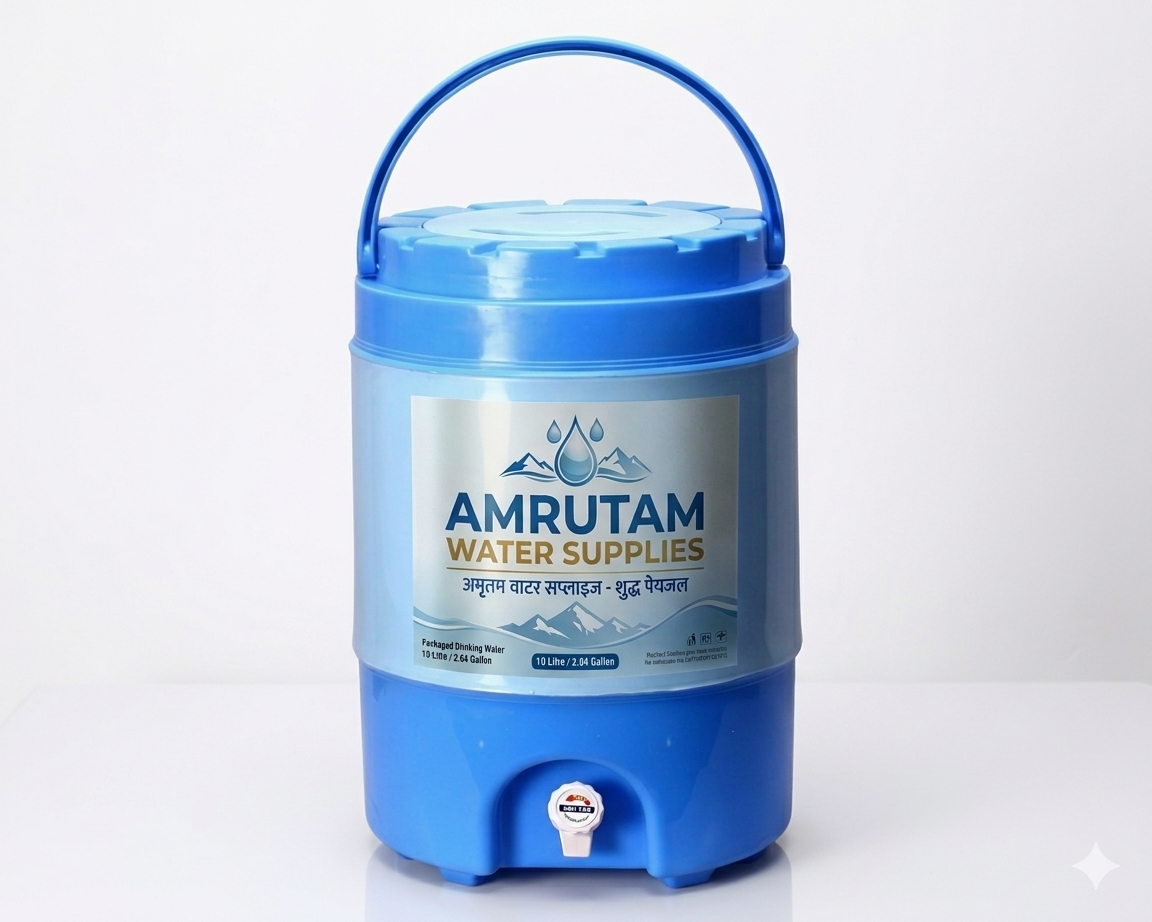 20L cold water jar from Amrutam Water, Morbi